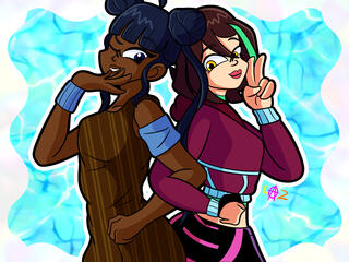 Colette and Imai (2026 Artfight attack for NerdyNightOwl)