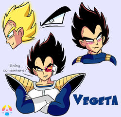 Vegeta doodles. (2023)