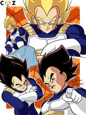 Various Vegeta sketches based on “Plan to Eradicate the Saiyans” OVA (2024)