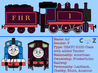 AJ. An OC based in the Thomas the Tank Engine Universe. (2023)