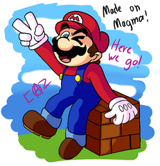 Mario (Drawn on Magma)