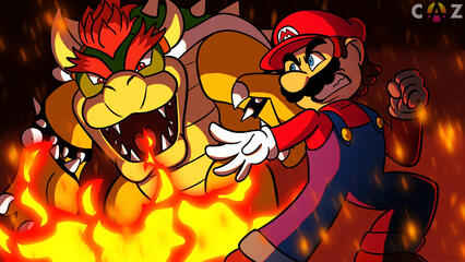 Mario and Bowser