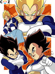 Vegeta (redraw of stills from the Plan to Eradicate the Saiyans OVA)
