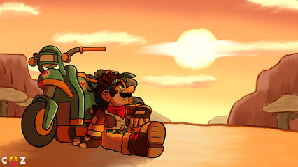 Dune Rider Mario from Mario Kart World