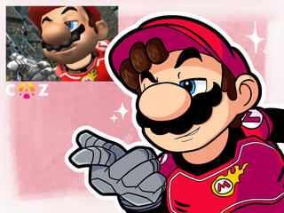 Strikers Mario (screenshot redraw)