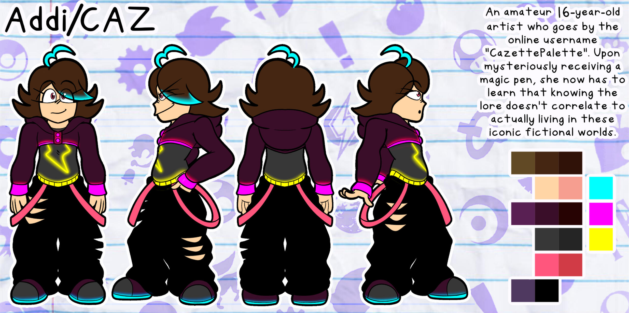 The protag and casual enjoyer of media, CAZ! The protag and casual enjoyer of media, CAZ!