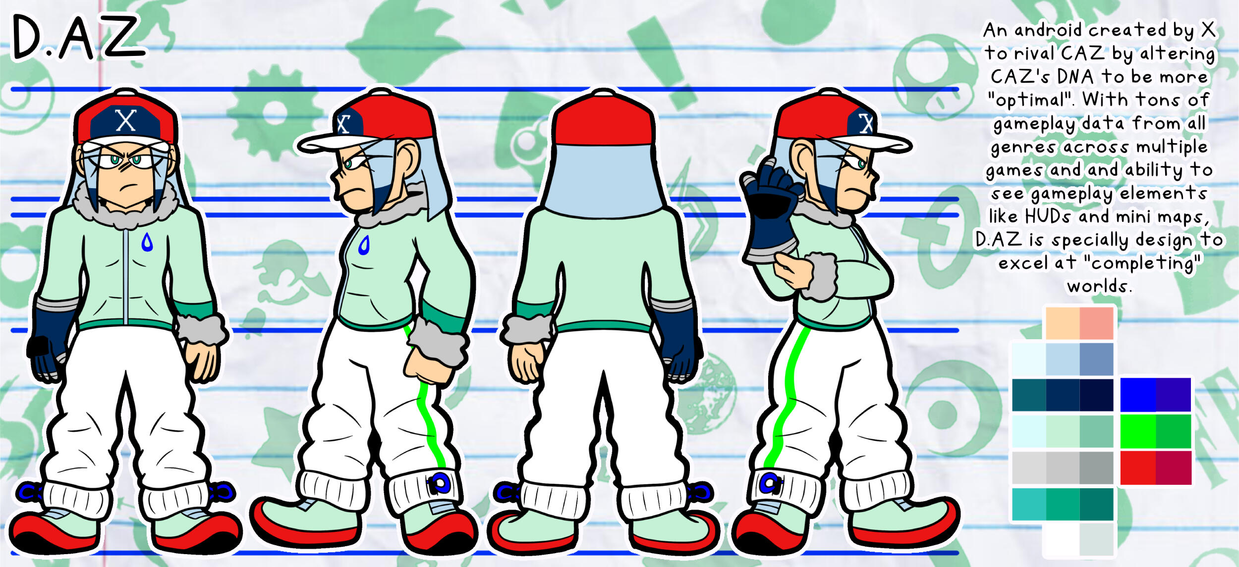 D.AZ, a tryhard yet extremely-knowlegeable android created by X! D.AZ, a tryhard yet extremely-knowlegeable android created by X!
